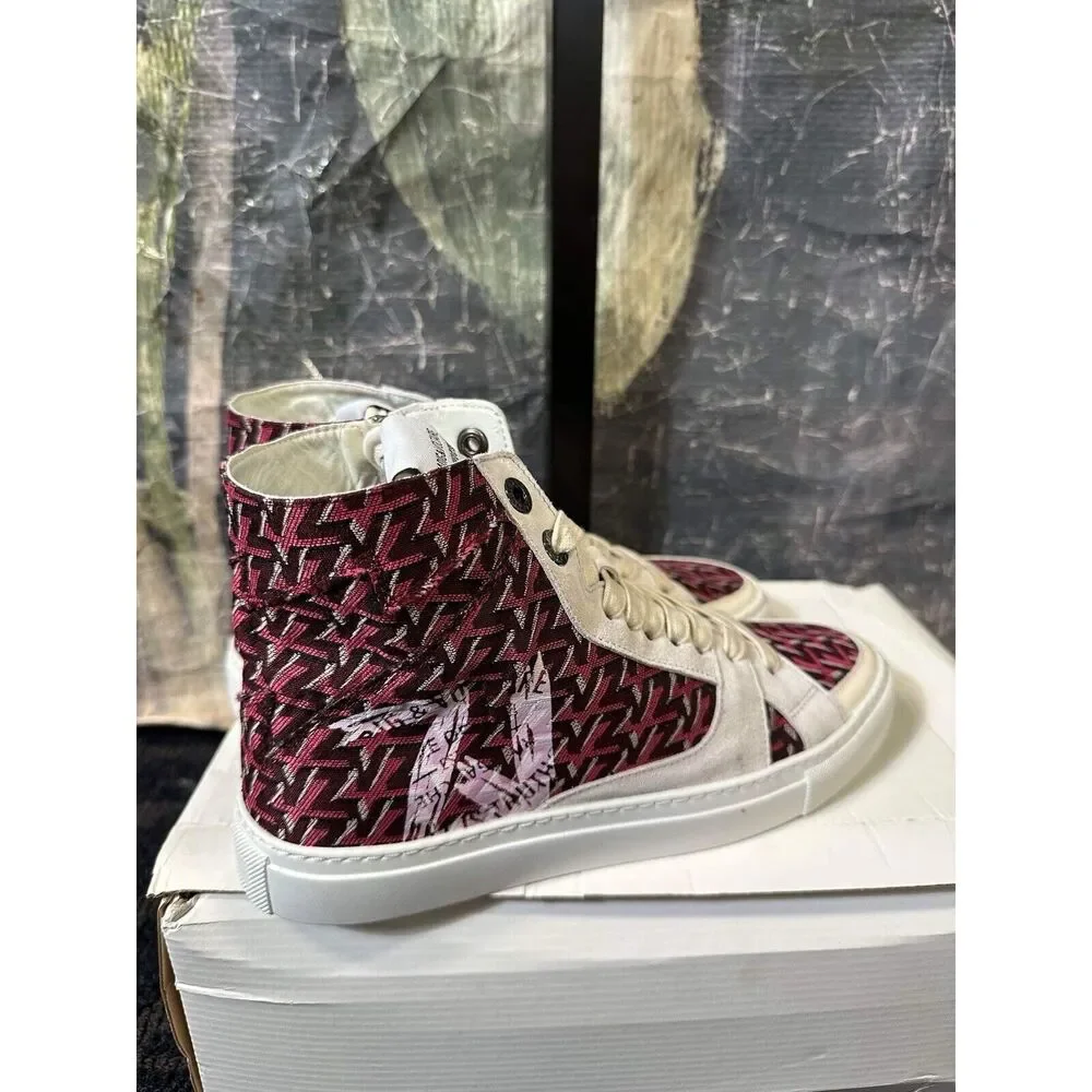 New Zadig&Voltaire Zv1747 High Flash Sneakers Size 38